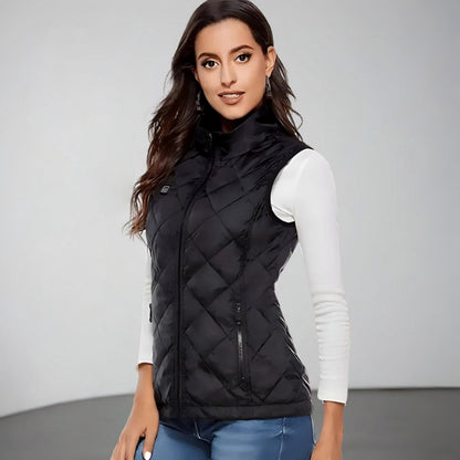 Womens Electric Heated Vest | Rechargeable Battery Heating Gilet For Winter Outdoor Warmth