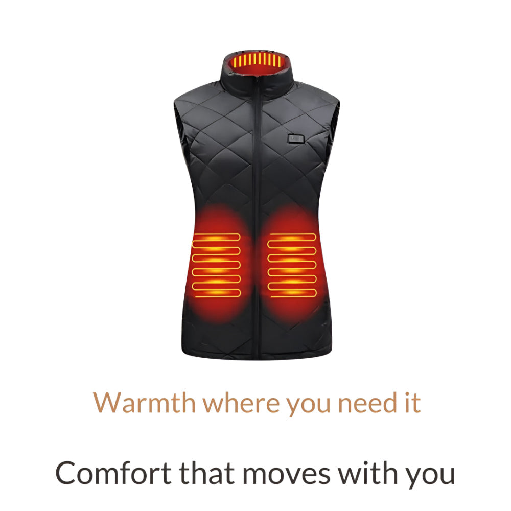 Womens Electric Heated Vest | Rechargeable Battery Heating Gilet For Winter Outdoor Warmth