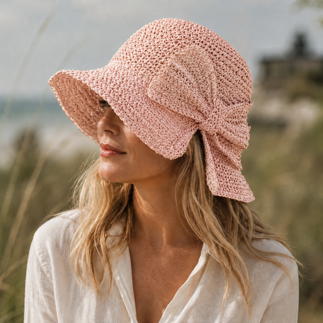 Bruna Woven Straw Sun Hat