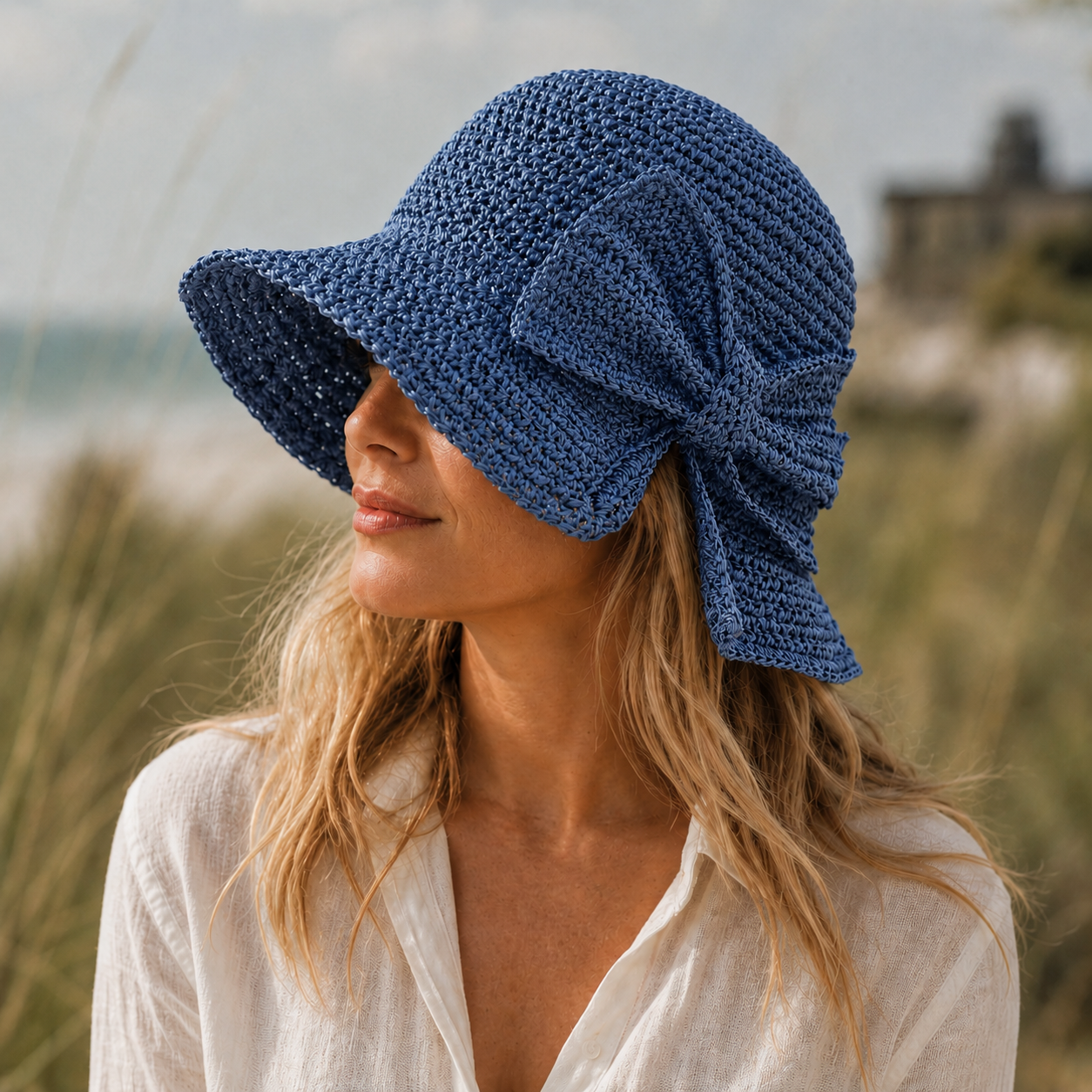 Bruna Woven Straw Sun Hat