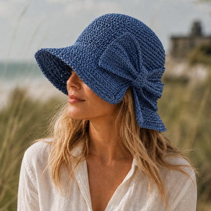 Bruna Woven Straw Sun Hat