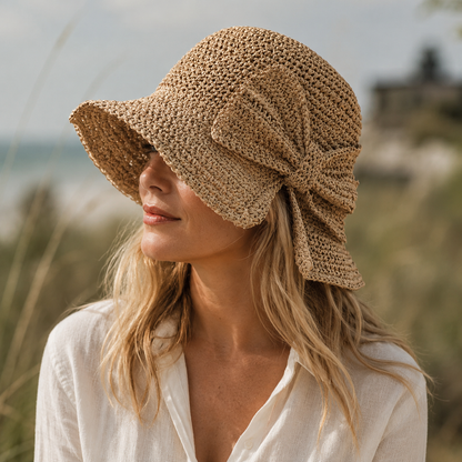 Bruna Woven Straw Sun Hat