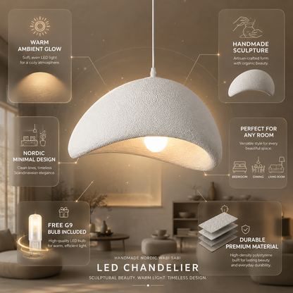 Aurenza Modern LED Chandelier | Nordic Handmade Ceiling Light For Dining and Living Room Tables
