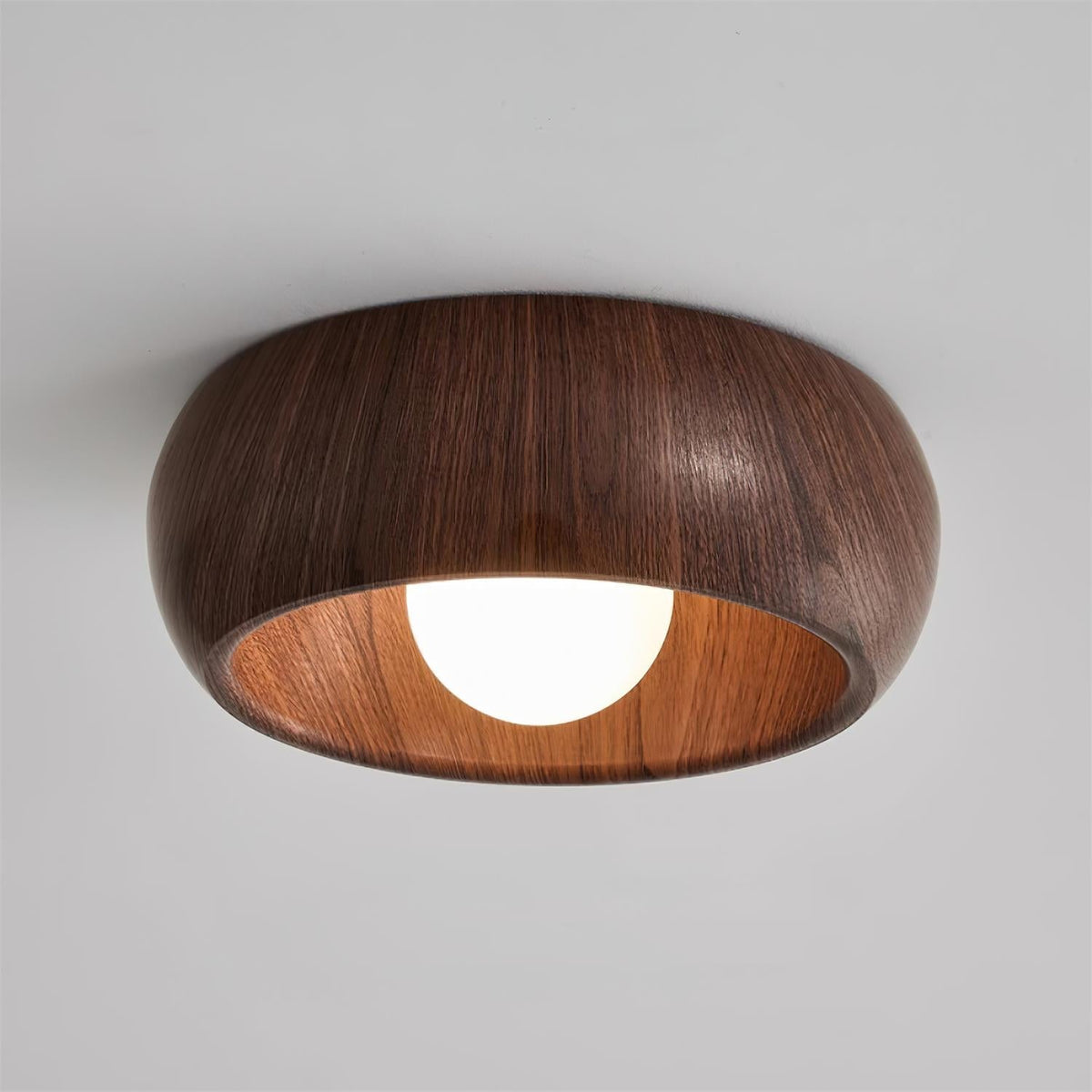 Elmvane Ceiling Lamp | Minimalist Modern Wooden LED Fixture For Bedrooms and Quiet Home Studies