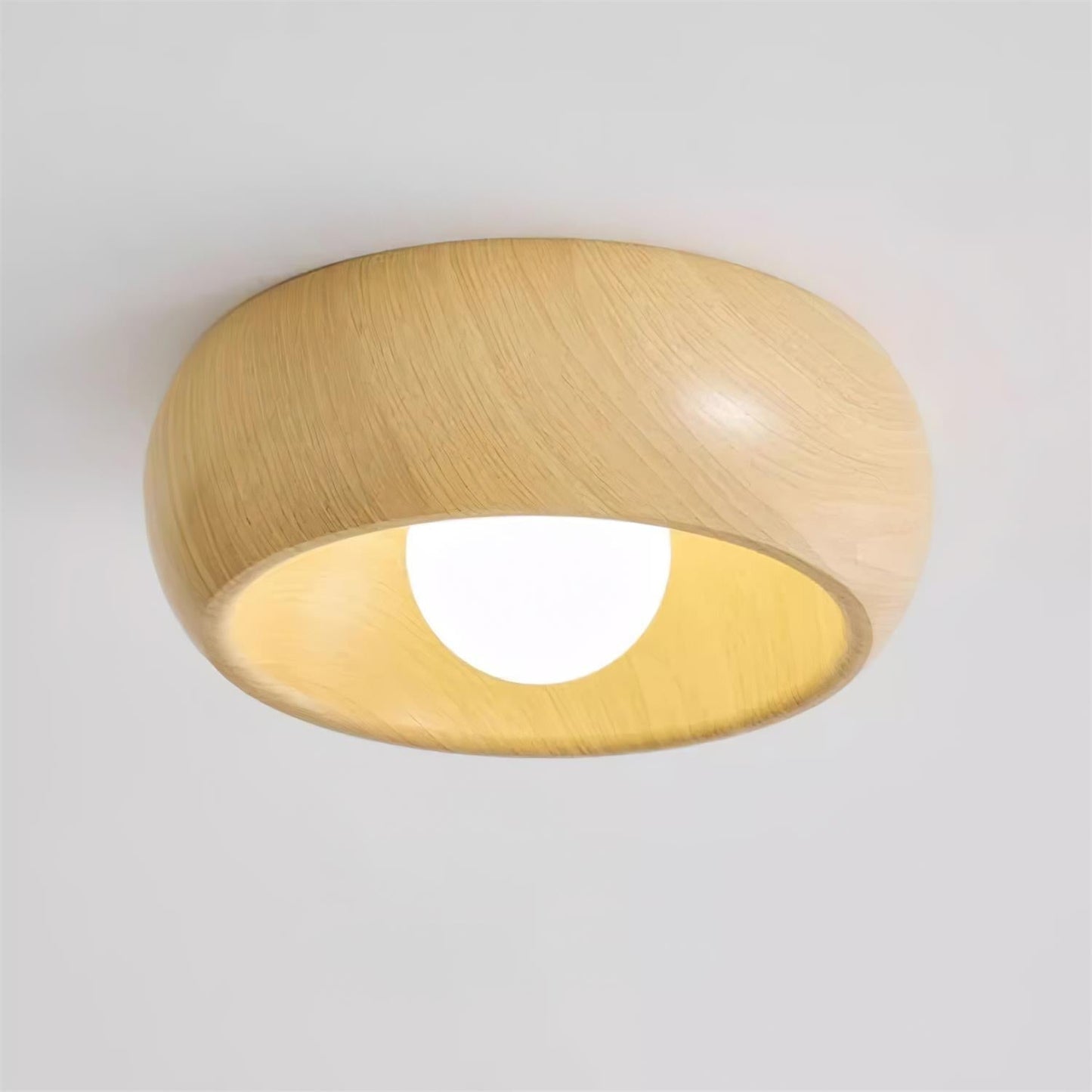 Elmvane Ceiling Lamp | Minimalist Modern Wooden LED Fixture For Bedrooms and Quiet Home Studies
