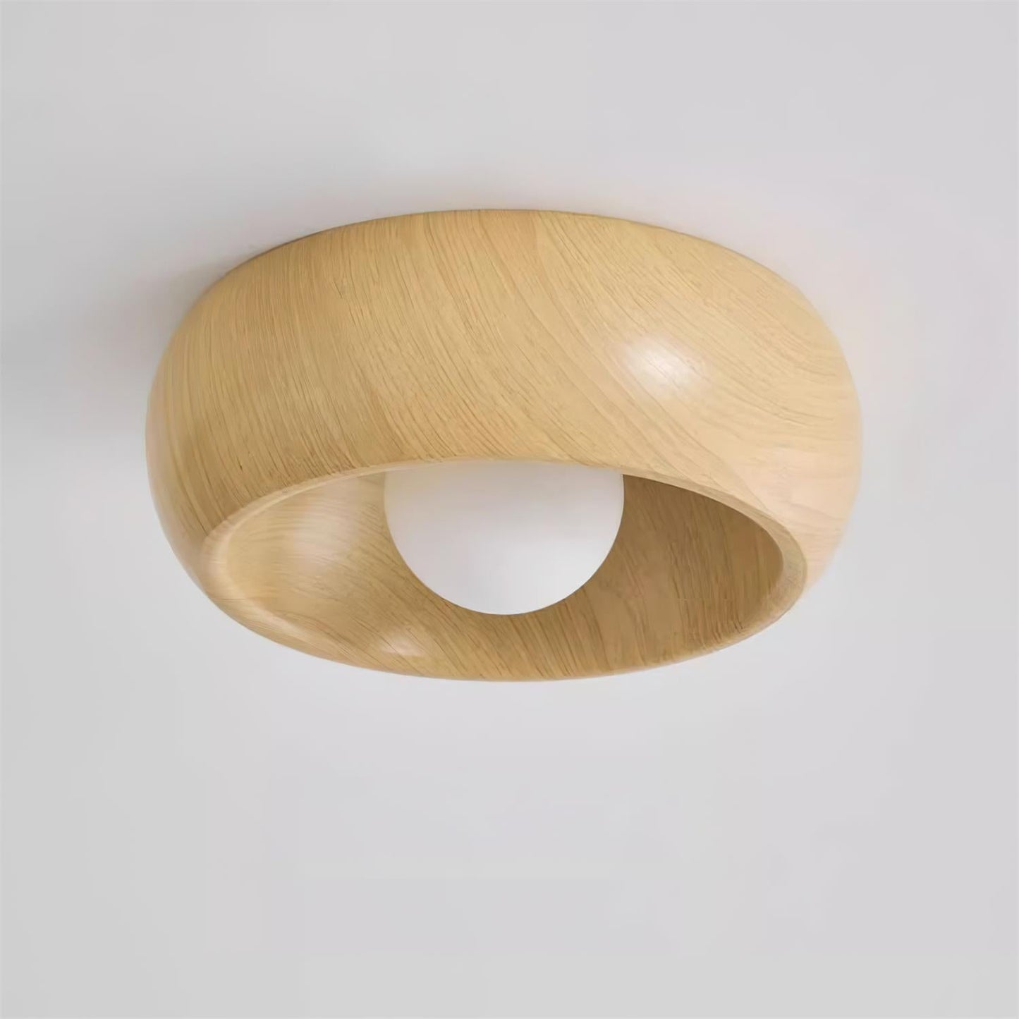 Elmvane Ceiling Lamp | Minimalist Modern Wooden LED Fixture For Bedrooms and Quiet Home Studies