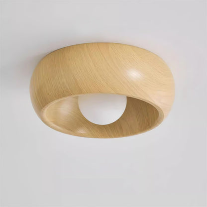 Elmvane Ceiling Lamp | Minimalist Modern Wooden LED Fixture For Bedrooms and Quiet Home Studies
