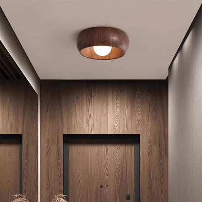 Elmvane Ceiling Lamp | Minimalist Modern Wooden LED Fixture For Bedrooms and Quiet Home Studies