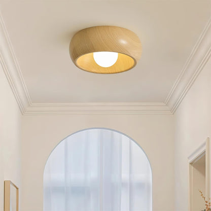 Elmvane Ceiling Lamp | Minimalist Modern Wooden LED Fixture For Bedrooms and Quiet Home Studies