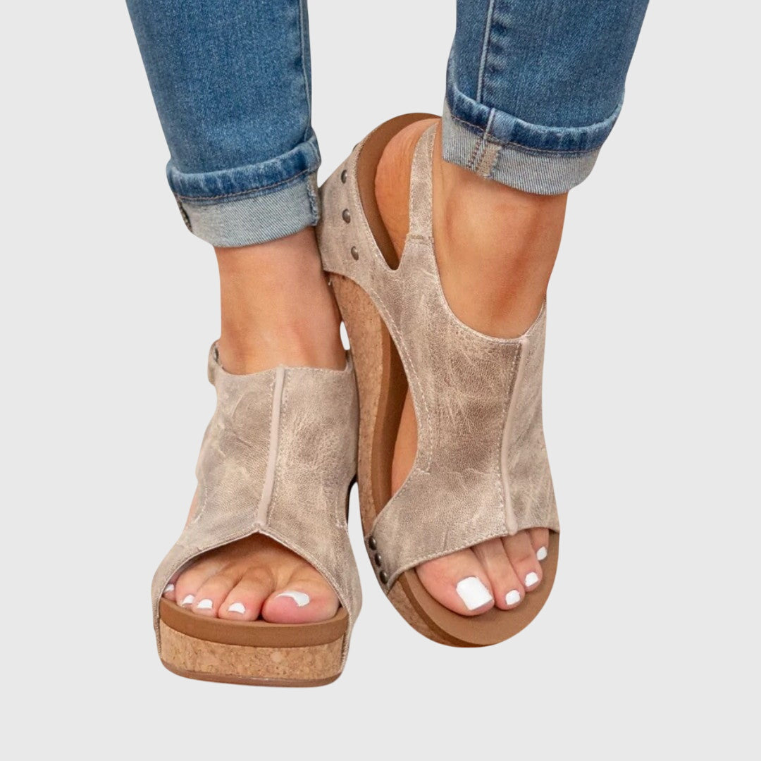 Adela Cushioned Comfort Flat Sandals