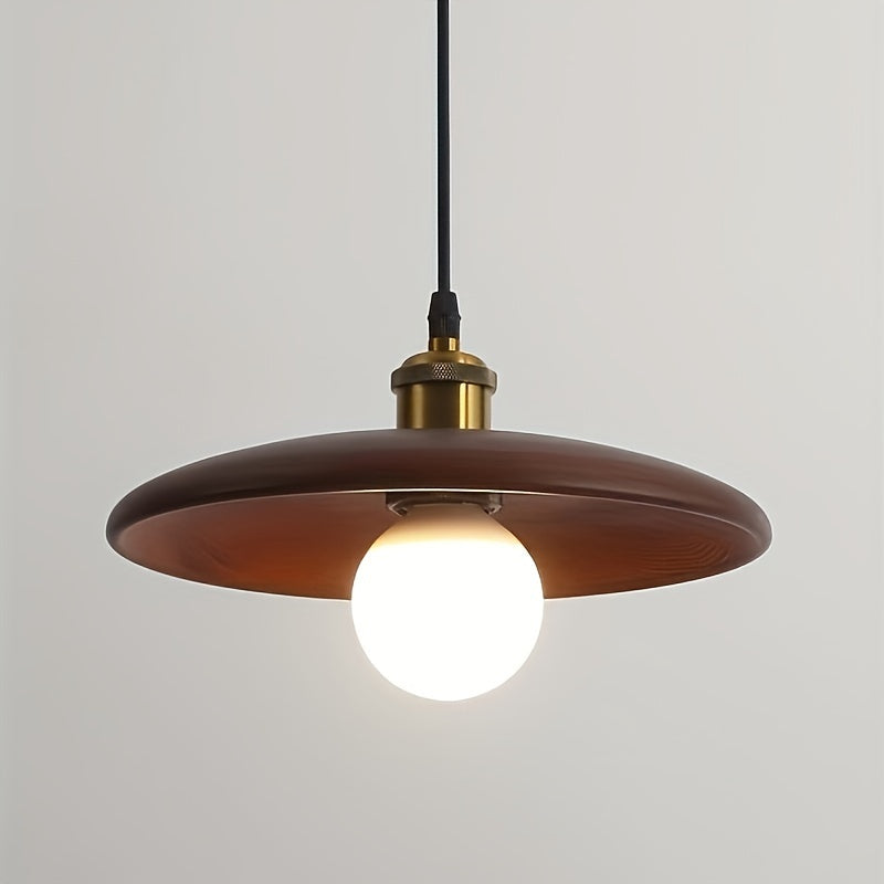 Modern Nordic Solid Wood Pendant Light | Scandinavian Ceiling Lamp In Walnut and Natural Wood