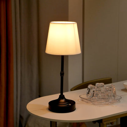 Dimmable Cordless Table Lamp | USB Rechargeable Portable Light In Black or Gold Metal Finish