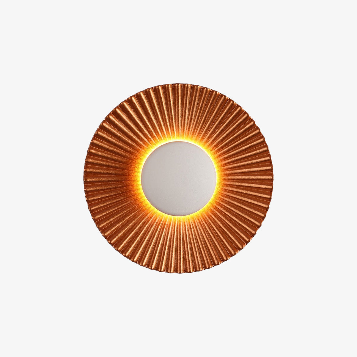 Solvara Wall Lamp | Modern Metallic Sun Ray Design With An Integrated Warm White LED Halo Glow