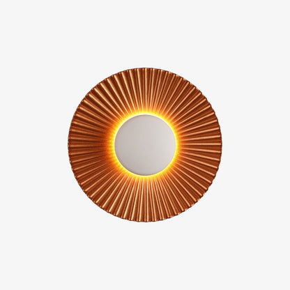 Solvara Wall Lamp | Modern Metallic Sun Ray Design With An Integrated Warm White LED Halo Glow