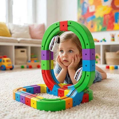 Electric Toy Train Set | Motor Skills Learning Track Toy For Young Children With Easy Connect Pieces