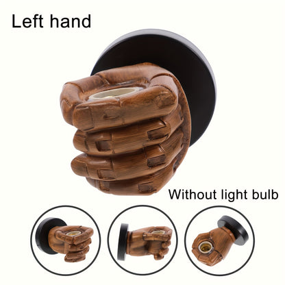 Industrial Hand Wall Lamp | Sculptural Resin E26 Wall Sconce In A Left or Right Handed Form