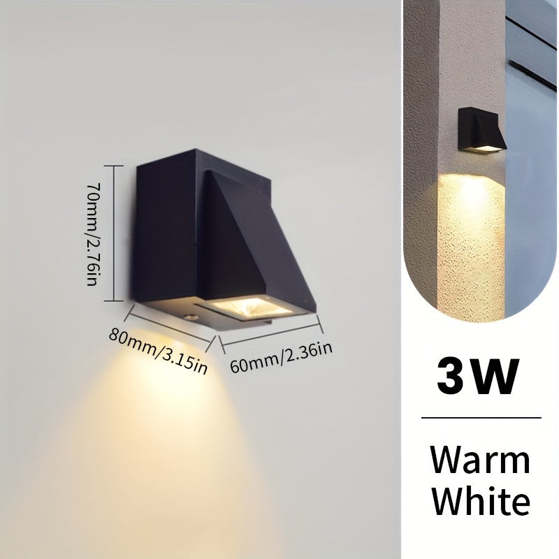Modern LED Outdoor Wall Light | 3W and 6W Waterproof Decorative Wall Fixture For Garden Walls