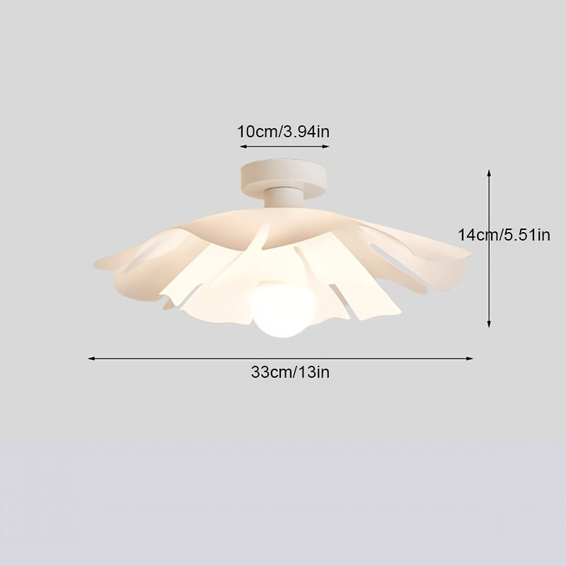 Petal Flower Ceiling Light | Modern Floral Semi Flush Mount Ceiling Fixture In Three Shade Sizes
