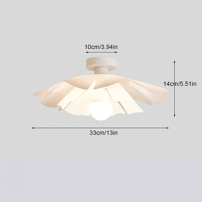 Rose Petal Ceiling Light | Modern Semi Flush Sculpted Flower Design In Three Different Sizes