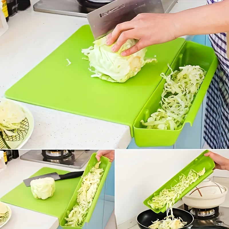 2 in 1 Chopping Board With Storage Box | Portable Cutting Board and Food Holder For Travel