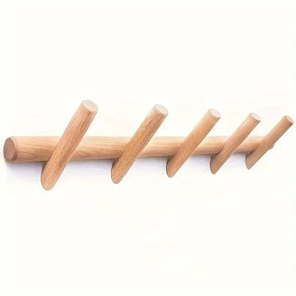 Aveley Wall Rack | Solid Oak Wall Mounted Organiser For Hallways, Kitchens and Home Bathrooms