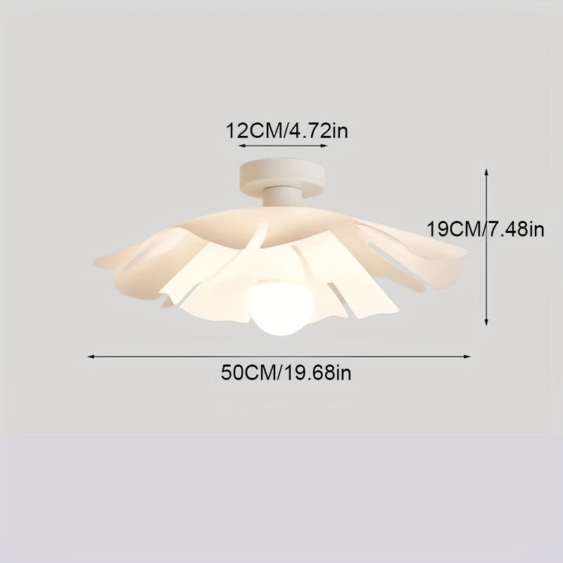 Petal Flower Ceiling Light | Modern Floral Semi Flush Mount Ceiling Fixture In Three Shade Sizes