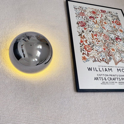 Bauhaus Eclipse Wall Lamp | Modern Art Light In Two Diameters and Three Polished Metal Finishes