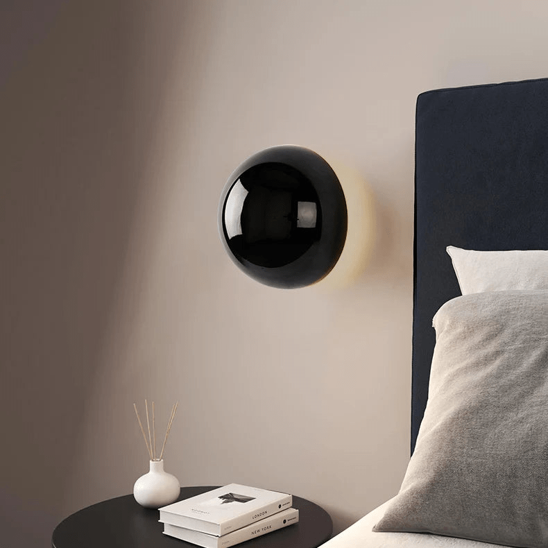 Bauhaus Eclipse Wall Lamp | Modern Art Light In Two Diameters and Three Polished Metal Finishes