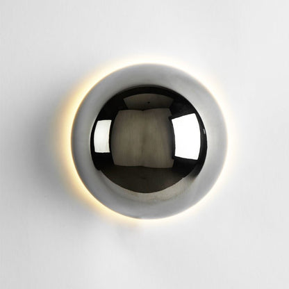 Bauhaus Eclipse Wall Lamp | Modern Art Light In Two Diameters and Three Polished Metal Finishes