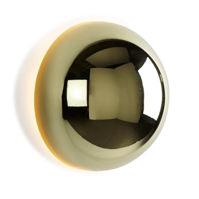 Bauhaus Eclipse Wall Lamp | Modern Art Light In Two Diameters and Three Polished Metal Finishes