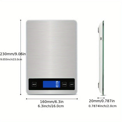 15kg Digital Kitchen Scale | USB Rechargeable Precision Food Weighing Scale For Home Baking