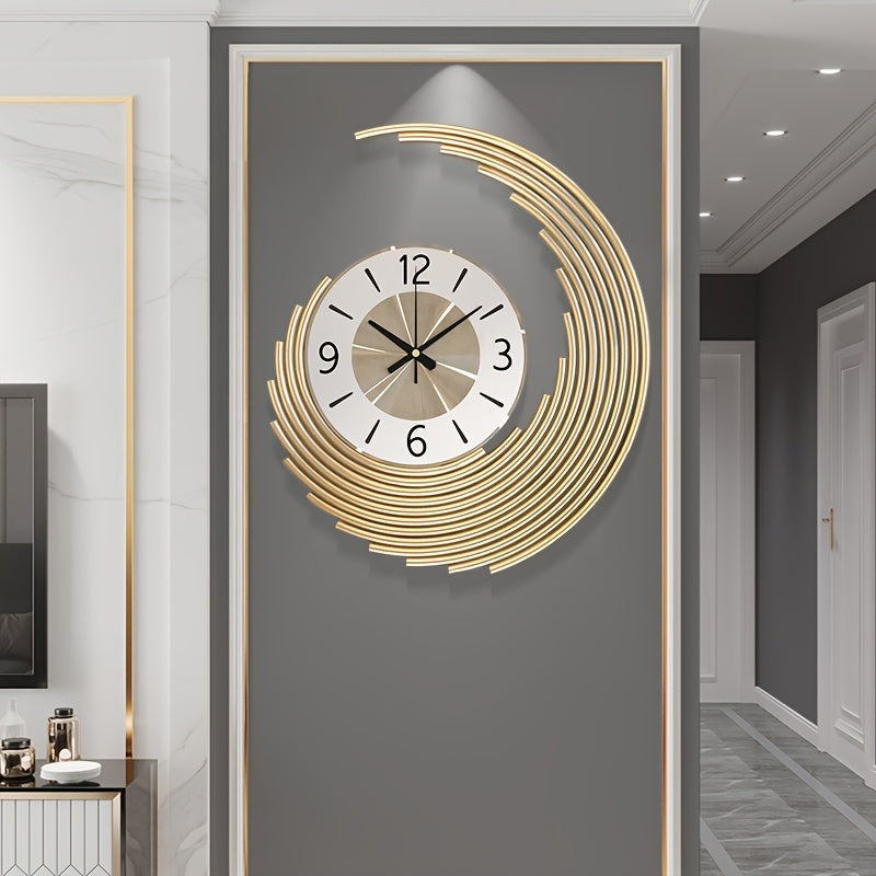 Modern 3D Metal Wall Clock | Silent Quartz Movement Decorative Clock For Large Feature Walls