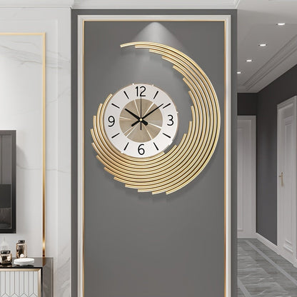 Modern 3D Metal Wall Clock | Silent Quartz Movement Decorative Clock For Large Feature Walls