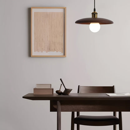 Modern Nordic Solid Wood Pendant Light | Scandinavian Ceiling Lamp In Walnut and Natural Wood