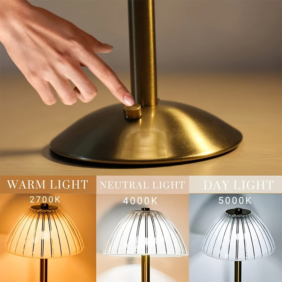 Golden Touch Table Lamp | USB Rechargeable Cordless Light In Gold, Black and White Finishes