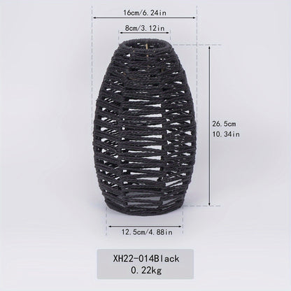 Modern Handwoven Rope Pendant Shade | Natural Woven Tapered Shade In Four Natural Rope Colours