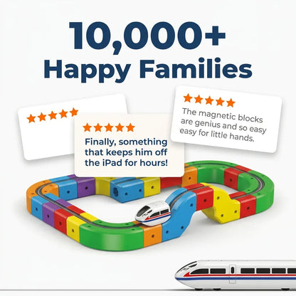 Electric Toy Train Set | Motor Skills Learning Track Toy For Young Children With Easy Connect Pieces