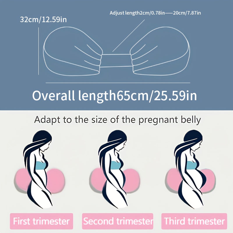 Adjustable Pregnancy Pillow | Ergonomic Maternity Support For Side Sleepers and Nursing Mothers