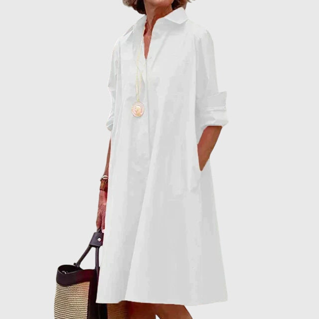 Paige Relaxed Midi Dress with Pockets