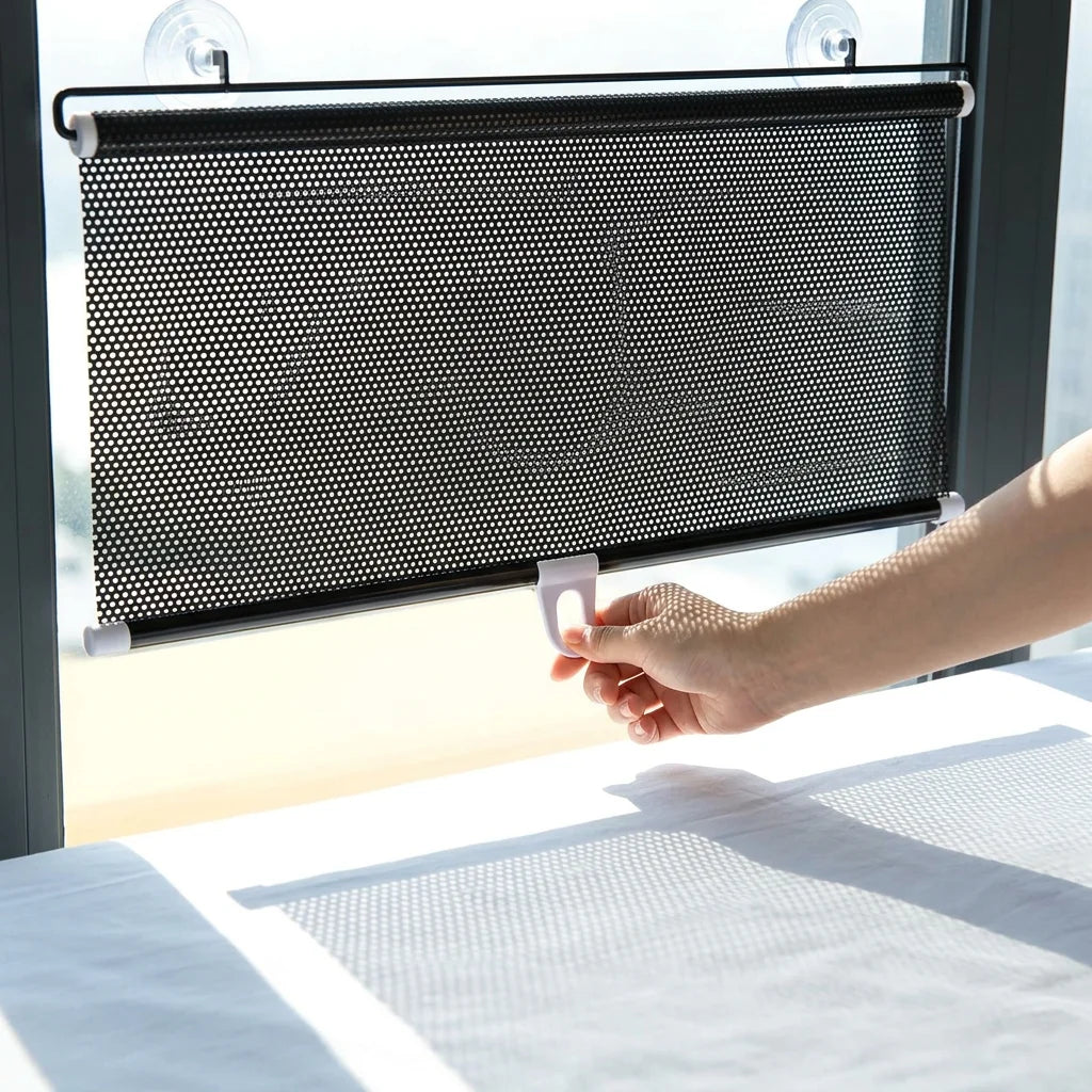 Shadeveil No Drill Heat Blocking Shade | Blackout Sun Blocking Window Panel For Renters and Nurseries