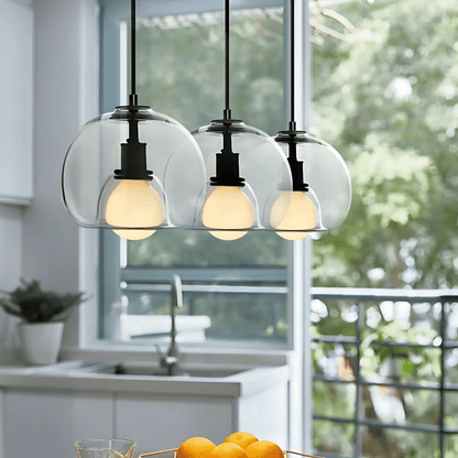 Glasnor Glass Pendant Light | Handblown Glass Hanging Lamp For Dining Rooms and Kitchen Islands