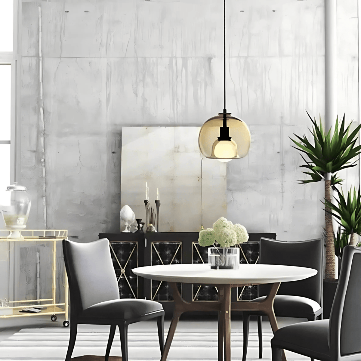 Glasnor Glass Pendant Light | Handblown Glass Hanging Lamp For Dining Rooms and Kitchen Islands
