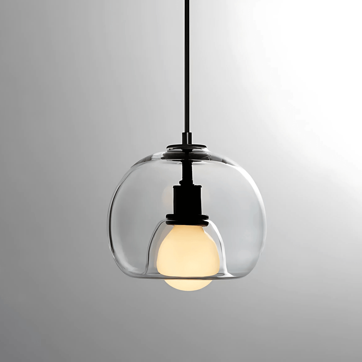 Glasnor Glass Pendant Light | Handblown Glass Hanging Lamp For Dining Rooms and Kitchen Islands