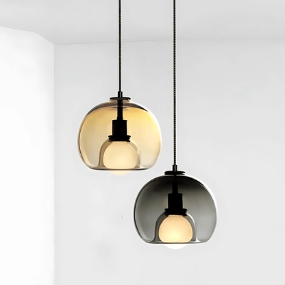 Glasnor Glass Pendant Light | Handblown Glass Hanging Lamp For Dining Rooms and Kitchen Islands