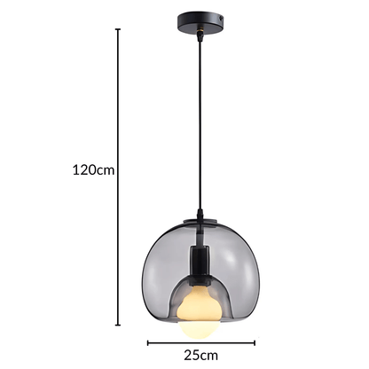 Glasnor Glass Pendant Light | Handblown Glass Hanging Lamp For Dining Rooms and Kitchen Islands