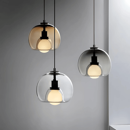 Glasnor Glass Pendant Light | Handblown Glass Hanging Lamp For Dining Rooms and Kitchen Islands