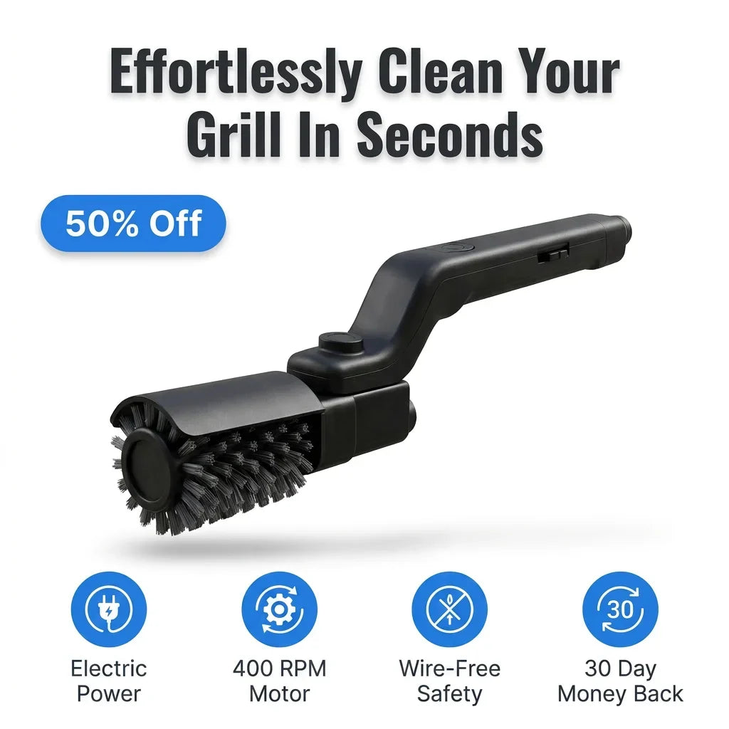 CharLift Grill Cleaning Brush | Bristle Free Heavy Duty BBQ Scraper For Steel and Cast Iron