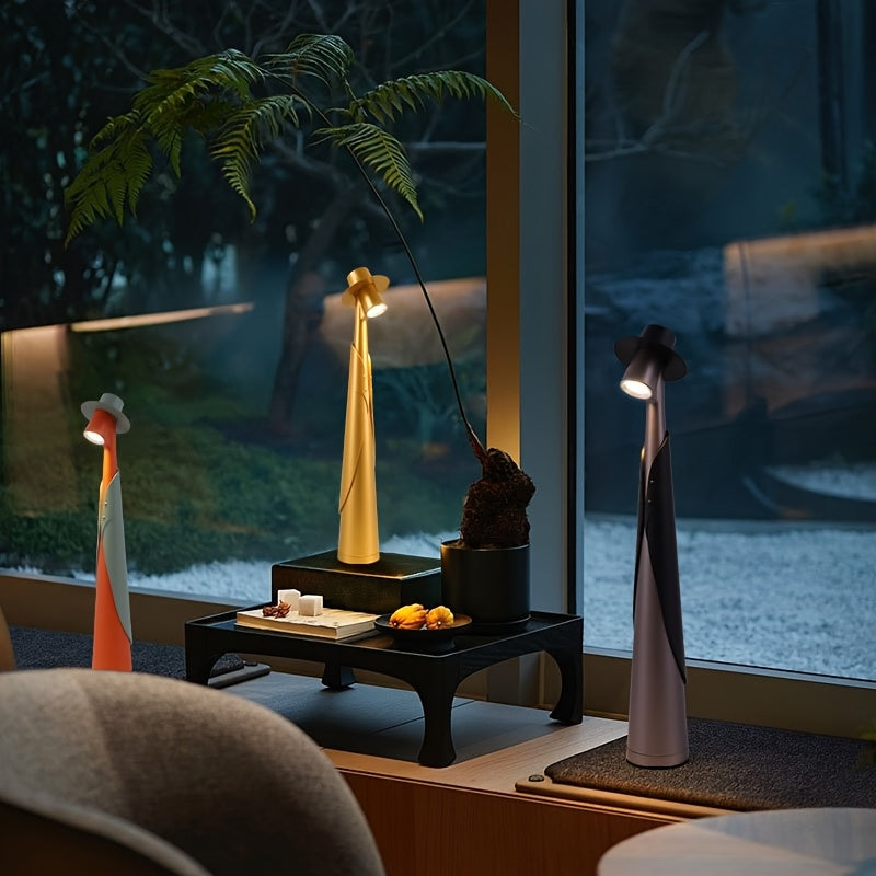 Rechargeable LED Hat Lamp | Creative Touch Desk Light For Bedsides, Shelves and Windowsills