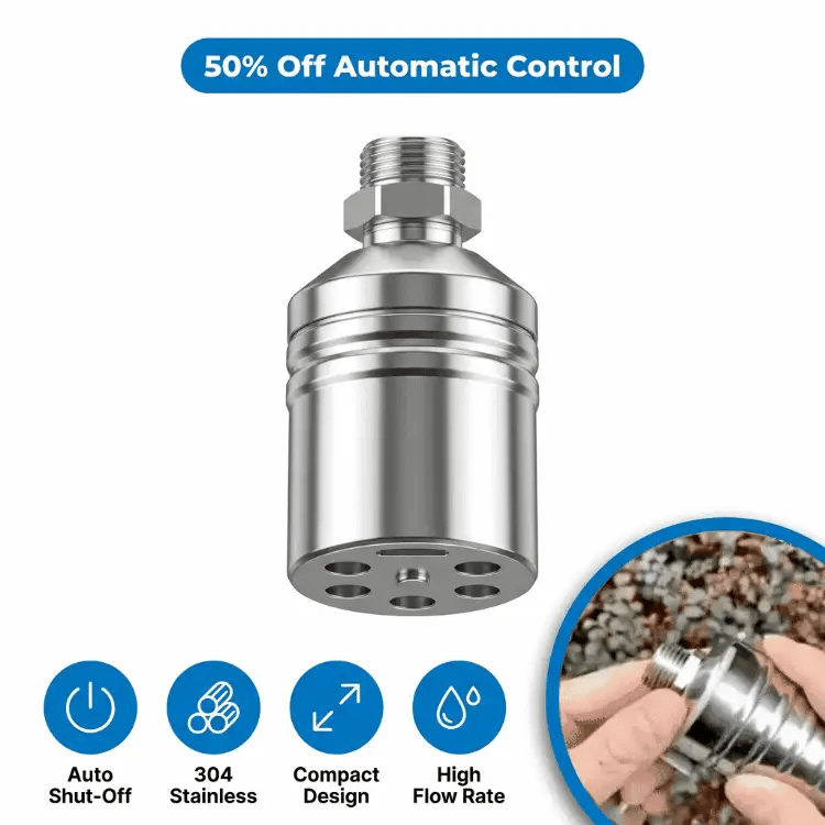 Floatwell Automatic Water Level Valve | Adjustable Float Shut Off For Troughs, Ponds and Tanks