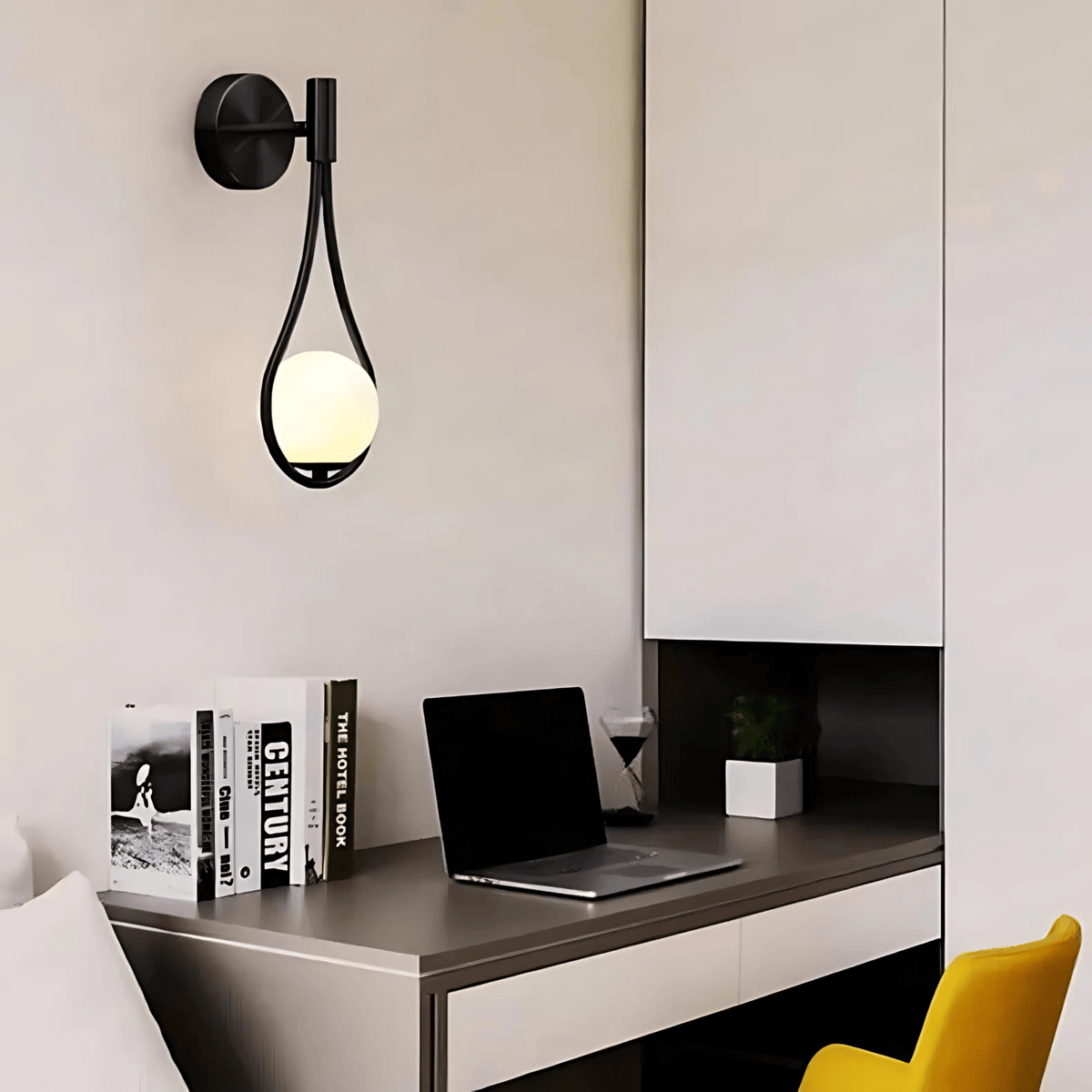 Droplet Wall Light | Modern Teardrop Wall Lamp In A Brushed Brass or Satin Black Metal Finish